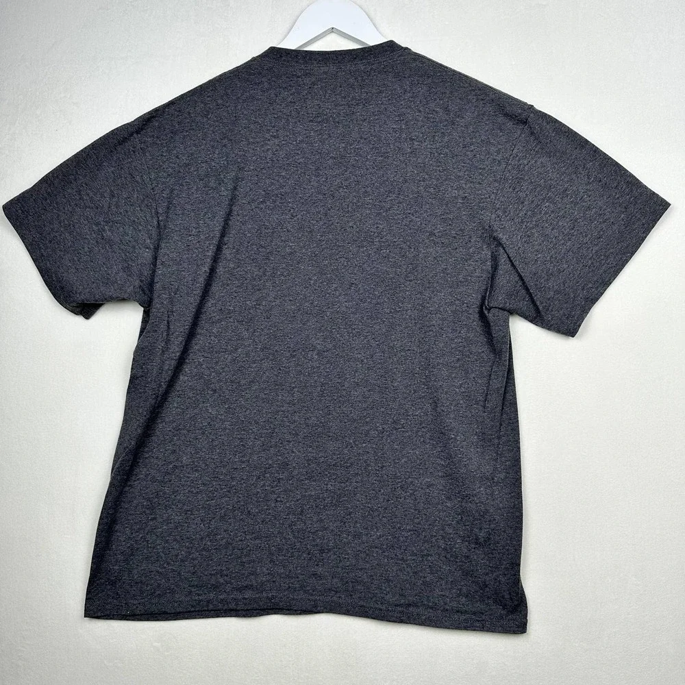 Mount Rushmore Sz L Gray Graphic Print Short Sleeve‎ Crewneck Tee Shirt - Picture 8 of 8